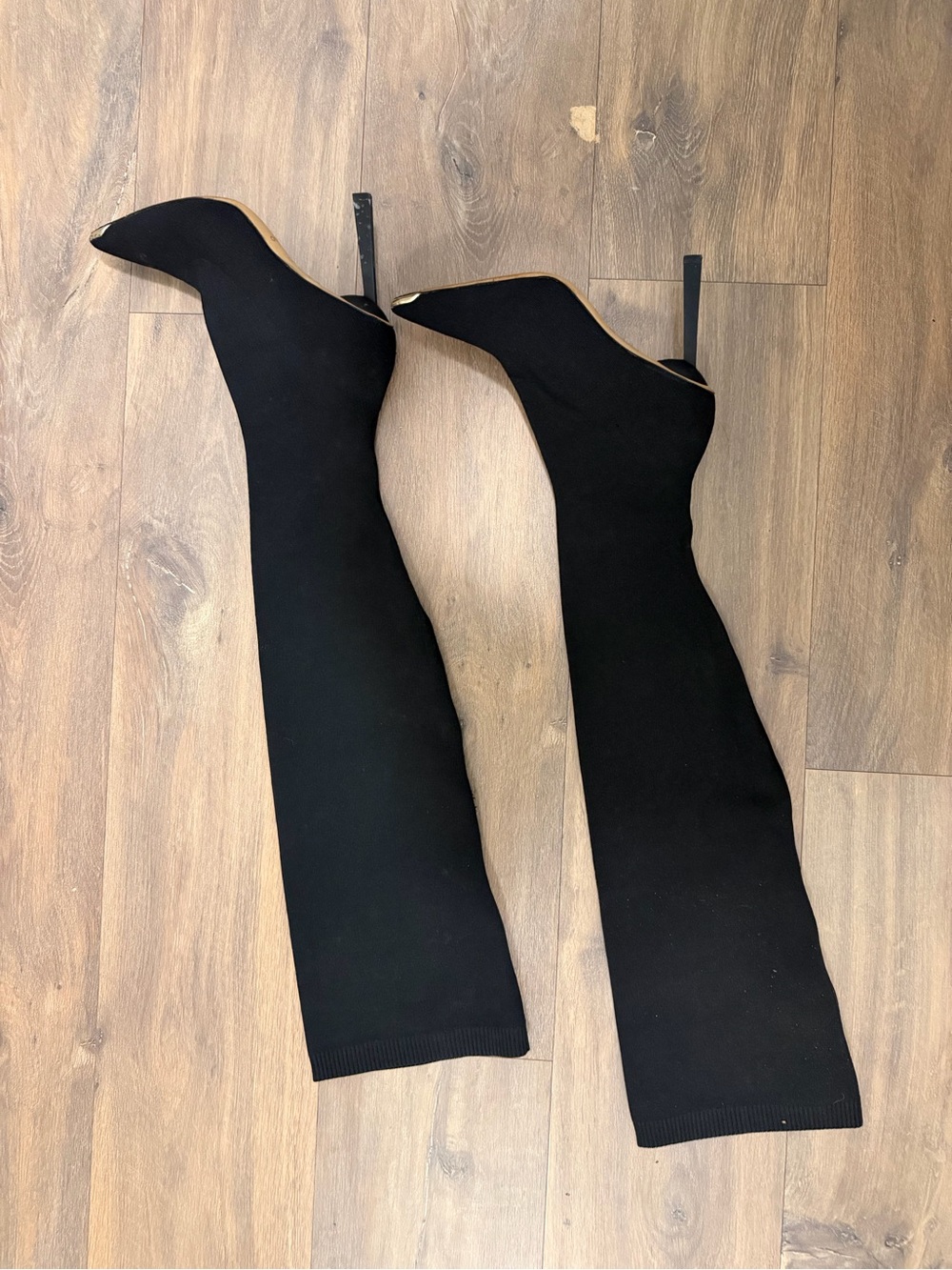 Black Over-the-Knee Stretch Sock Dress Boots - Aldo